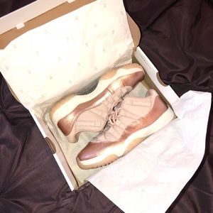 Rose gold Jordan 11’s